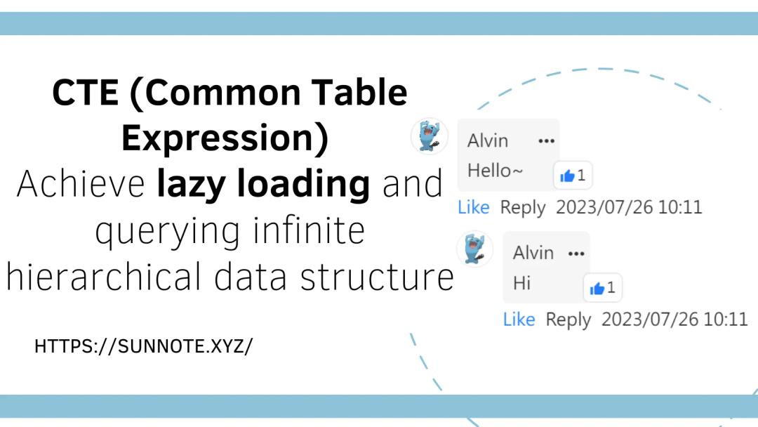 Using CTE (Common Table Expression) to achieve lazy loading and querying infinite hierarchical data structure
