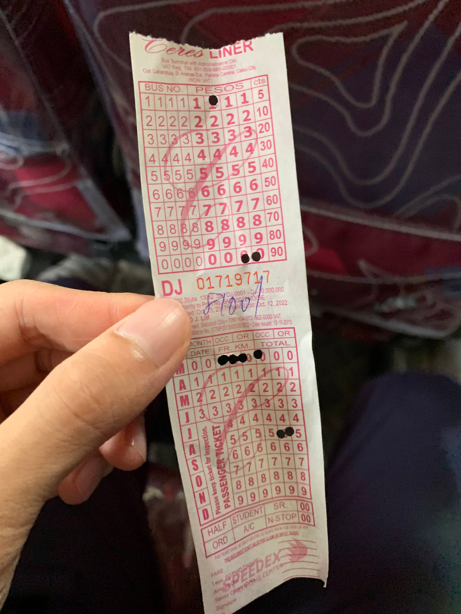 bus ticket